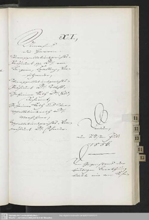 XI., 24. Juli 1856