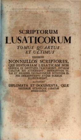 Scriptores rerum lusaticarum, 4