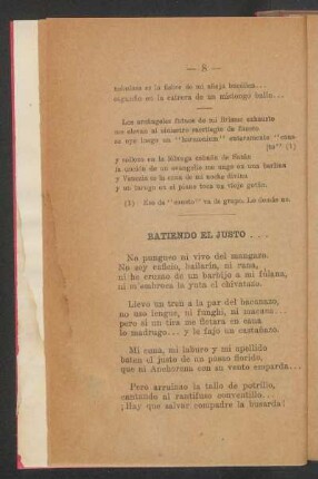 Batiendo el justo...