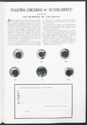 Pequeños concursos de "Actualidades" - Los hombres de los discos