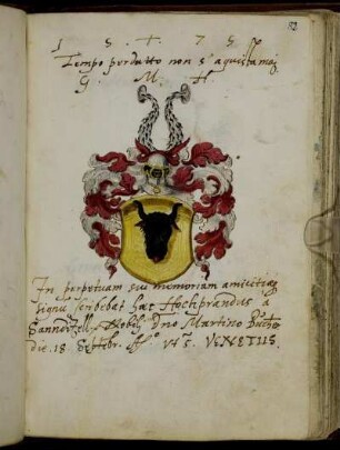 Hochprandus a Sanndizell, Venedig 18. Septebr. 1575