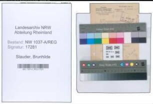 Entnazifizierung Brunhilde Stauder , geb. 00.00.0000 ()
