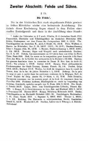 Zweiter Abschnitt: Fehde und Sühne.
