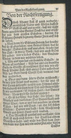 Von der Rechtfertigung.
