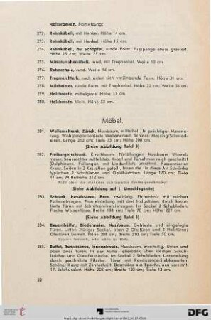 Möbel (Nr. 281-347)