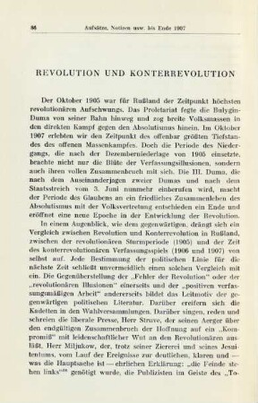 Revolution Und Konterrevolution