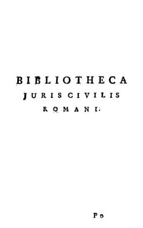 Bibliotheca Juris Civilis Romani