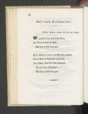 Auf einen Selbstmörder