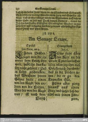 Am Sontage Laetare