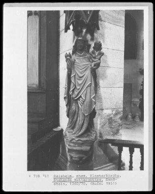 Stehende Muttergottes mit zwei Tauben