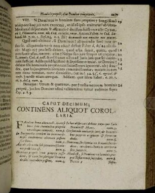 Caput Decimum. Continens Aliquot Corollaria.