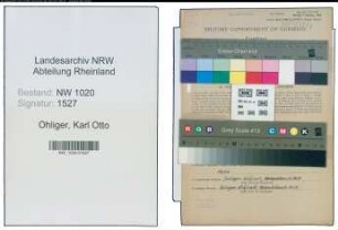 Entnazifizierung Karl Otto Ohliger , geb. 12.05.1906 (Ingenieur)