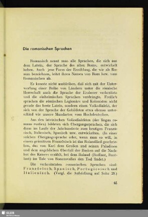 Die romanischen Sprachen