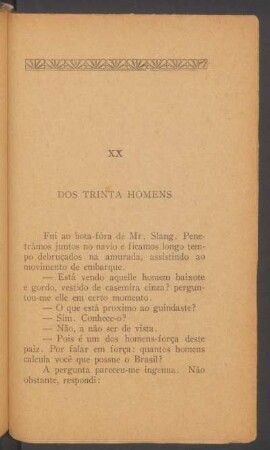 XX - Dos trinta homens