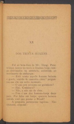 XX - Dos trinta homens
