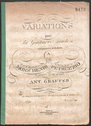 Variations pour la guitarre seule : oeuv. III