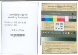 Entnazifizierung Peter Hintzen , geb. 20.05.1893 (Masseur)