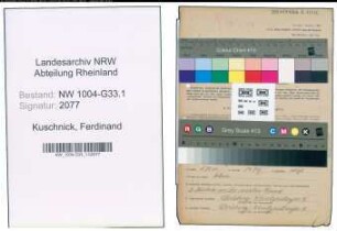 Entnazifizierung Ferdinand Kuschnick , geb. 09.03.1870 (Konrektor)