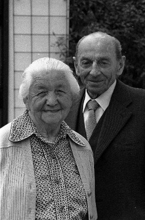 Diamanthochzeit der Eheleute Leopoldine und Theodor Hopfinger aus der Zehntwaldstraße in Neureut