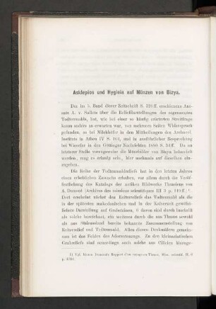 Asklepios und Hugieia auf Münzen von Bizya