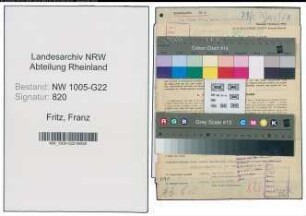 Entnazifizierung Franz Fritz , geb. 17.12.1893 (Grosshaendler)