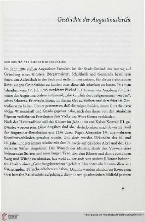 Gründung des Augustinerklosters