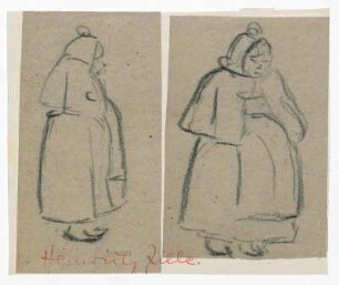 Studie Frau mit Cape nach rechts