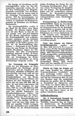 Versorgung der Kriegsopfer [Kriegsbeschädigten- und Kriegerhinterbliebenenfürsorge]