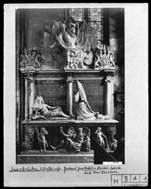 Grabmal des Herzogs Gustav Adolf, gestorben 1677 und seiner Gemahlin Eleonore Clara von Hohenlohe, gestorben 1709