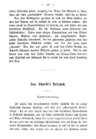 Aus Schmidt's Notizbuch
