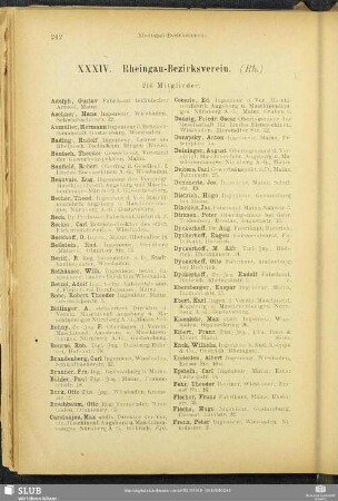 XXXIV. Rheingau-Bezirksverein.