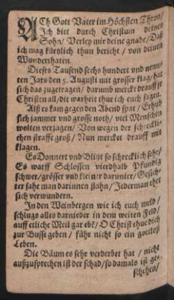 ACh Gott Vater im Höchsten Thron/ || Jch bitt durch Christum deinen || Sohn/