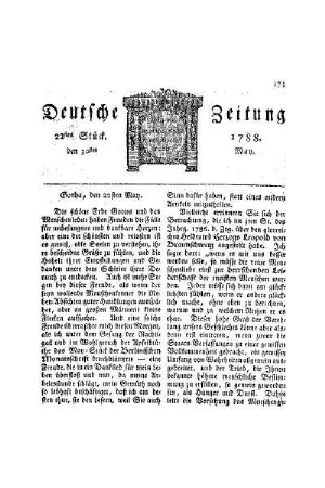 Gotha, den 22ten May