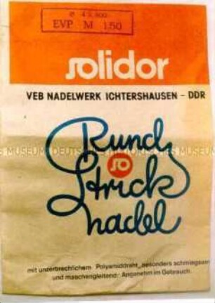 Verpackung für eine Rundstricknadel