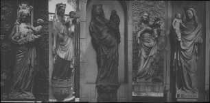 Erfurt, Marienfiguren aus Erfurter Kirchen: Dom, Severikirche, Predigerkirche und Neuwerkskirche (innen und außen)