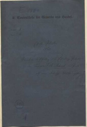 Patent des Francois Ferdinand August Achard in Paris auf eine elektrische Auslösmaschine