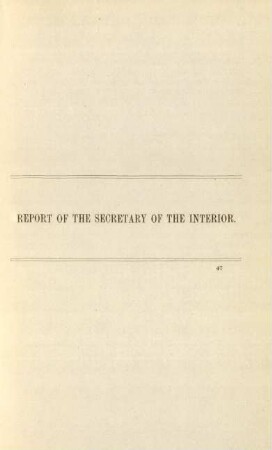 Report of the Secretary of the Interior