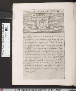 DELLA RELIGIONI DI [S. MACARIO].