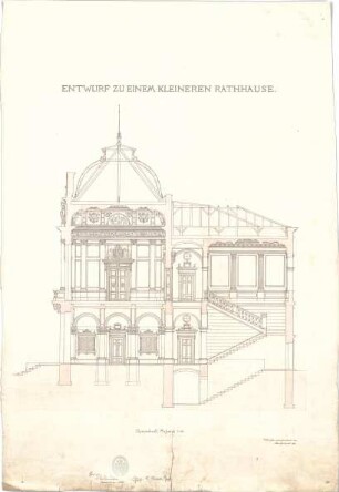 Grässel, Hans; Rathaus - Querschnitt