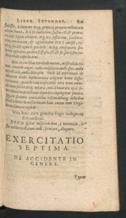 Exercitatio Septima. De Accidente In Genere.