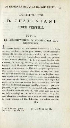 Institutionum D. Justiniani Liber Tertius