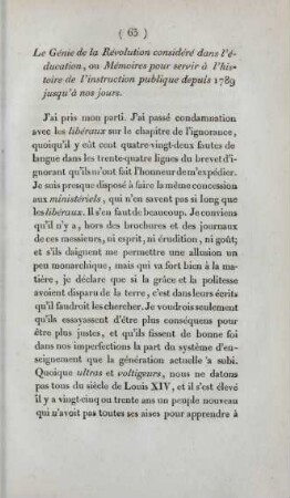 Le Génie de la Révolution considéré dans l'éducation, ...
