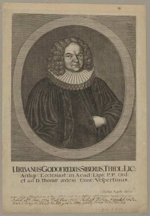 Bildnis des Urbanus Godofredus Siberus