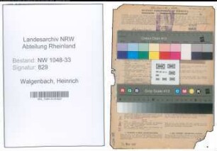 Entnazifizierung Heinrich Walgenbach , geb. 23.06.1904 (Lehrer)
