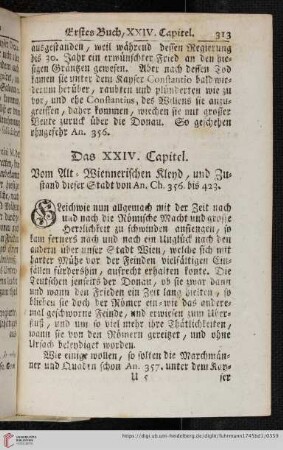 Das XXIV. Capitel