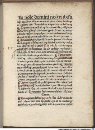 Directorium confitendi; Modus confitendi : Mit Sündenkatalog und Absolutionsformeln