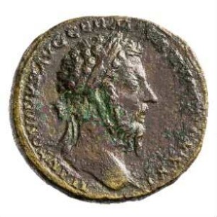 Münze, Sesterz, Dezember 176 - Herbst 177 n. Chr.