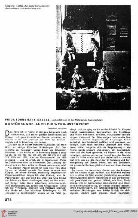 N.F. 11.1931: Kostümkunde, auch ein Werk-Unterricht