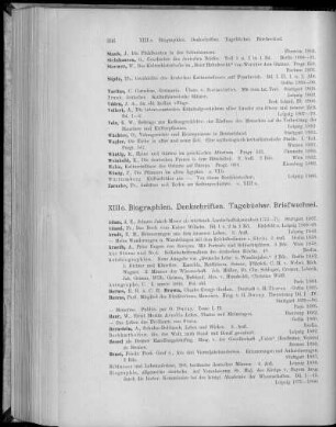 XIII c. Biographien. Denkschriften. Tagebücher. Briefwechsel.