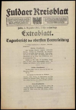 Ausgabe vom Freitag, den 03. Dezember 1915.